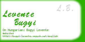 levente bugyi business card